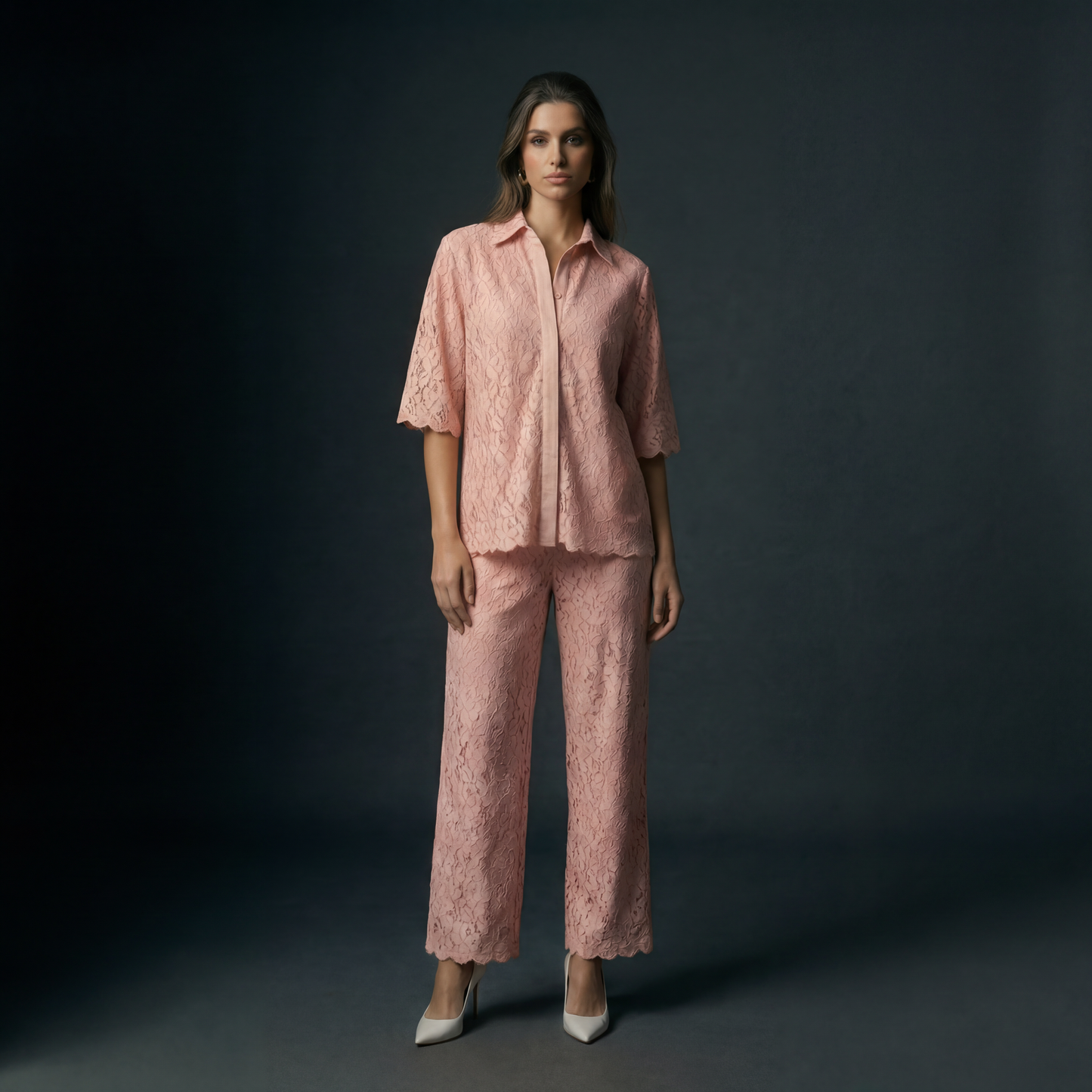 The Scalloped Guipure Set