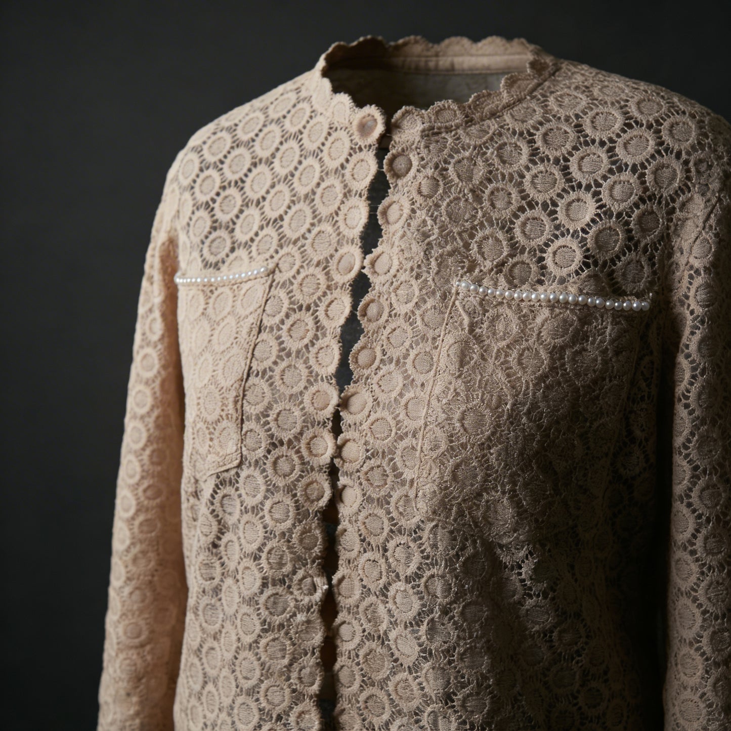The Pearl-Encrusted Guipure Set