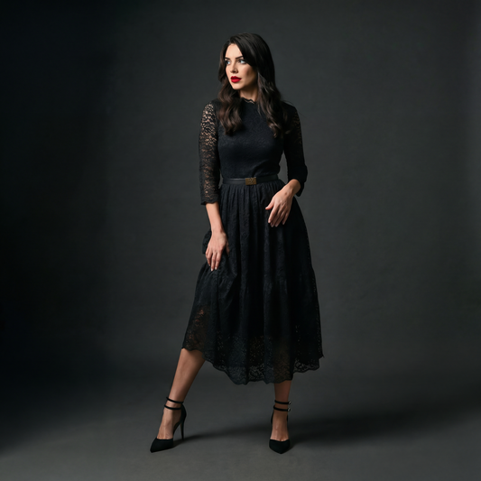 The Filigree Guipure Dress
