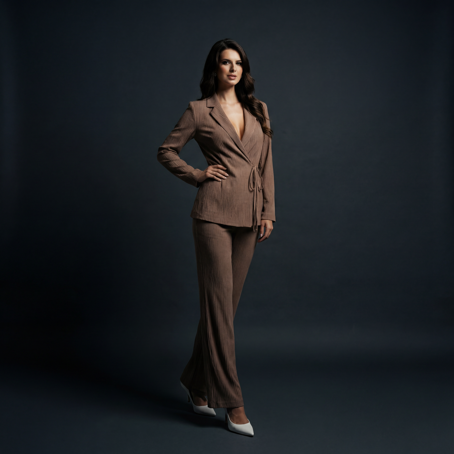 The Plissé Wrap Suit