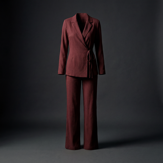 The Plissé Wrap Suit