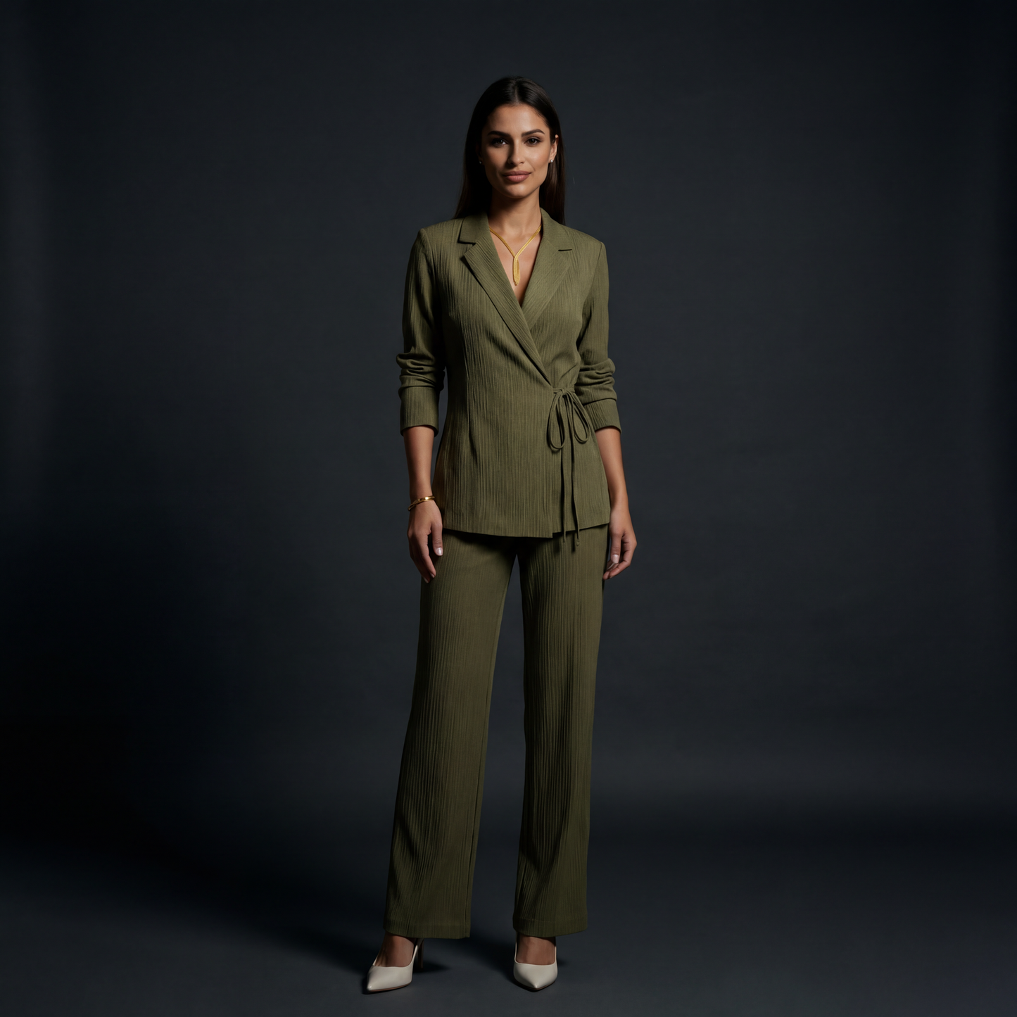 The Plissé Wrap Suit