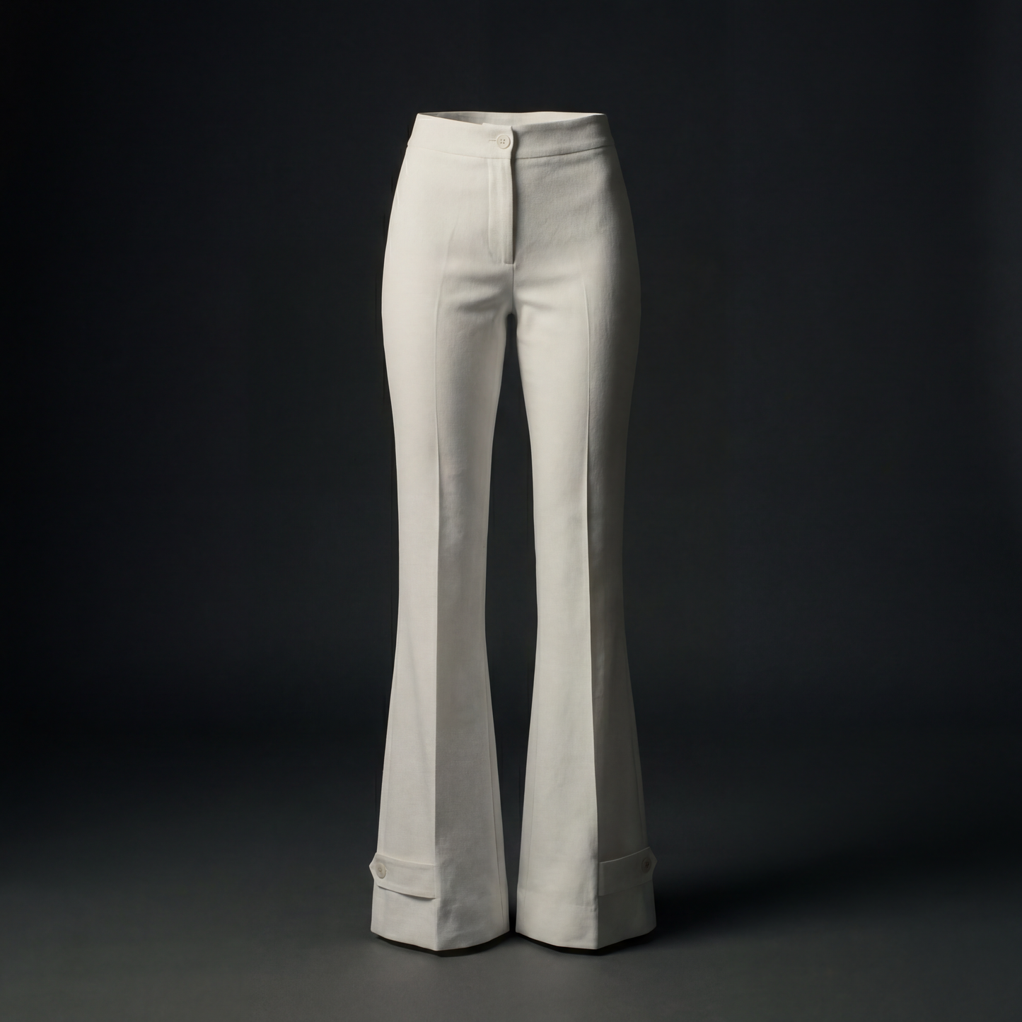 The "Carlyle" Button-Cuff Flare Pants