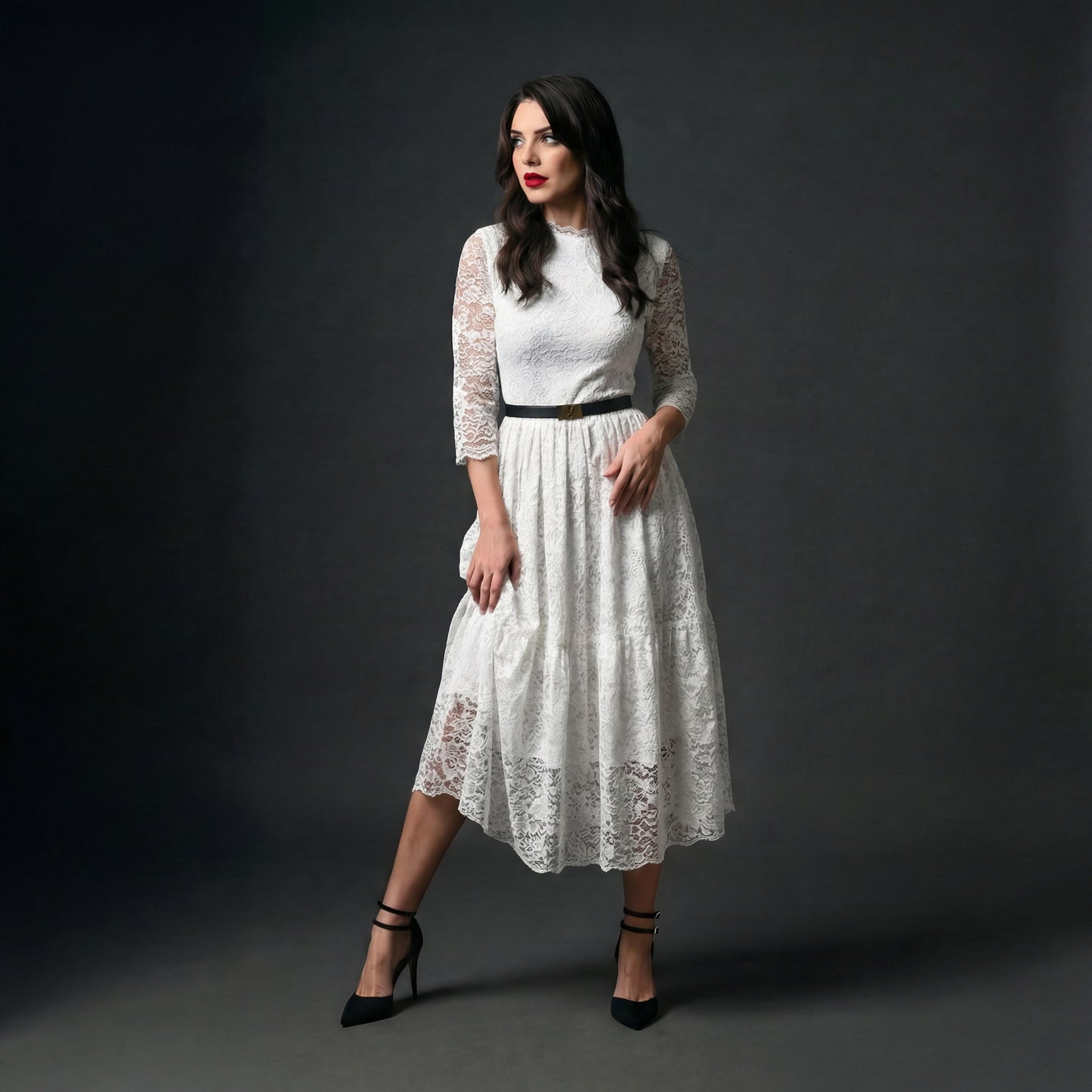 The Filigree Guipure Dress